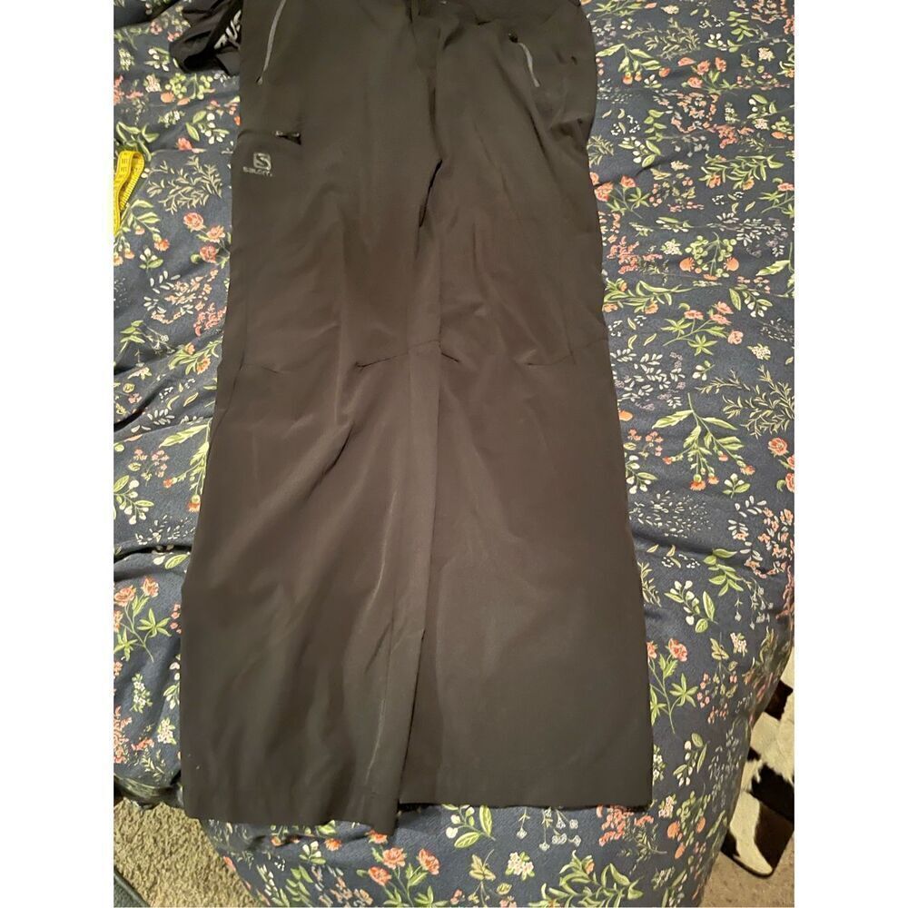 Salomon Mens Black For Advanced Skin Dry Warm Softshell Ski Pants Size 40 - Picture 9 of 16